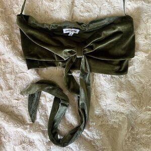 NWOT Pretty Garbage velvet tie tube top